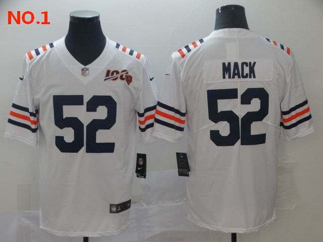 Men's Chicago Bears #52 Khalil Mack Nike jersey 100th White;